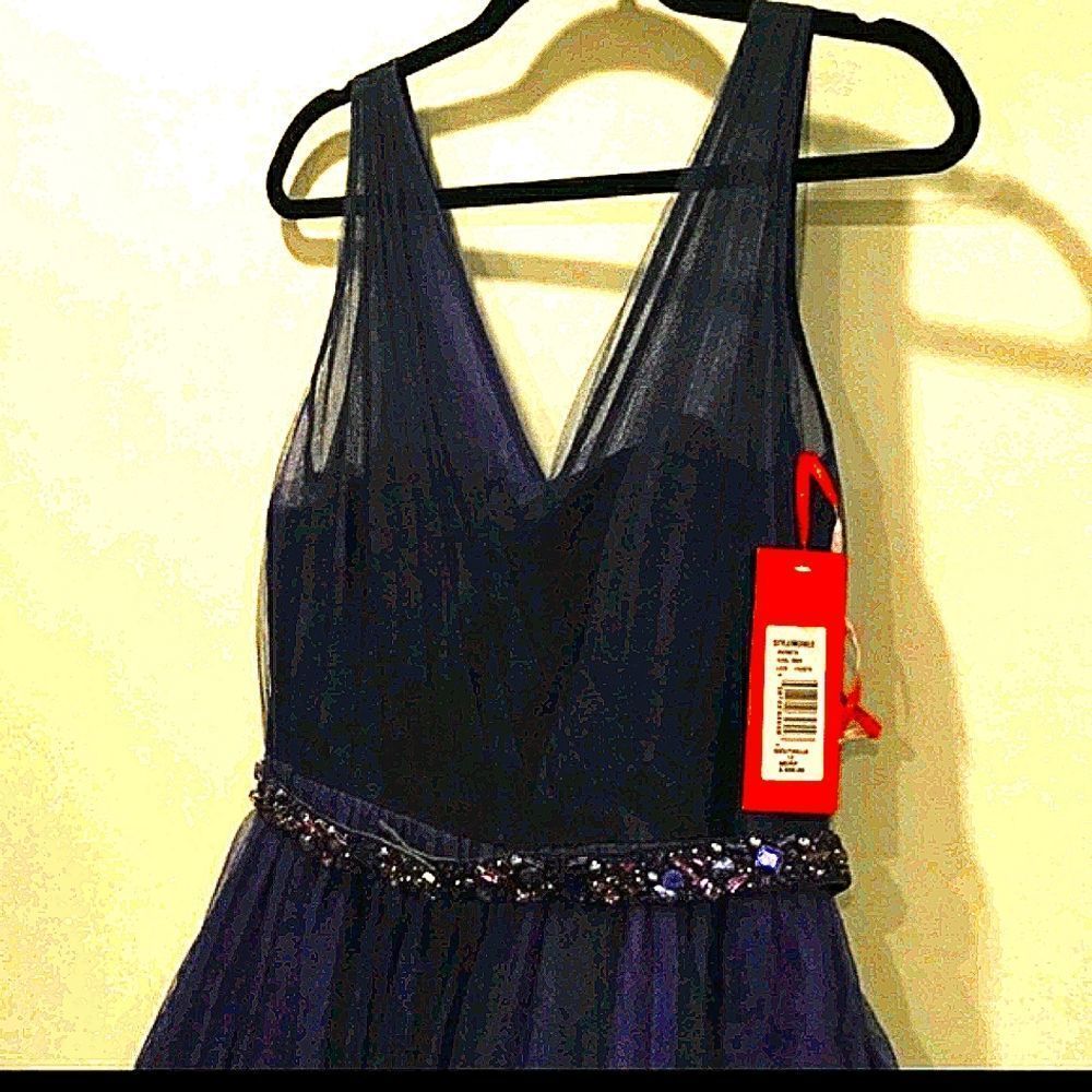Ml Embellished -Waist -Ballet- Lengh Dress,Teal - Picture 6 of 8